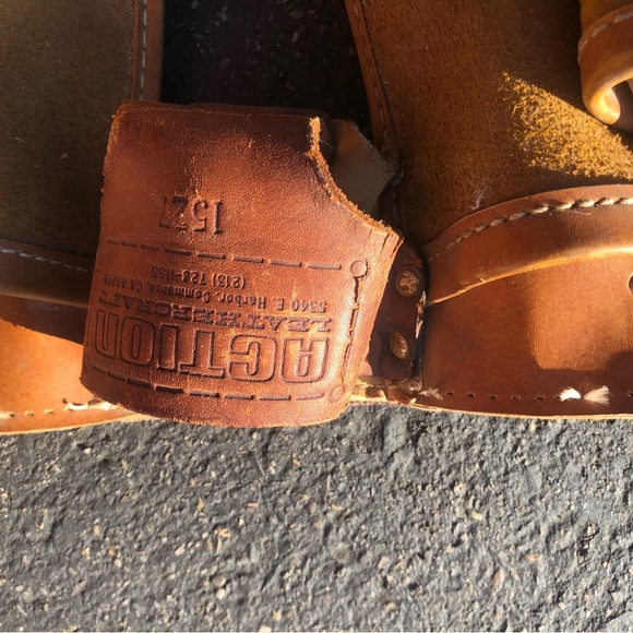 Action Leathercraft 1527 Heavy Duty Leather Tool Belt Carpenter Roofer - Picture 5 of 12